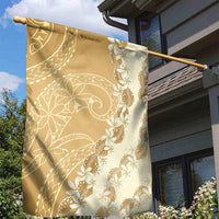 Heiva i Tahiti Garden Flag Tahitian Tiare Maori Cowrie Lei Brown LT14 - Polynesian Pride