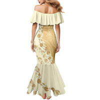 Heiva i Tahiti Mermaid Dress Tahitian Tiare Maori Cowrie Lei Brown LT14 - Polynesian Pride