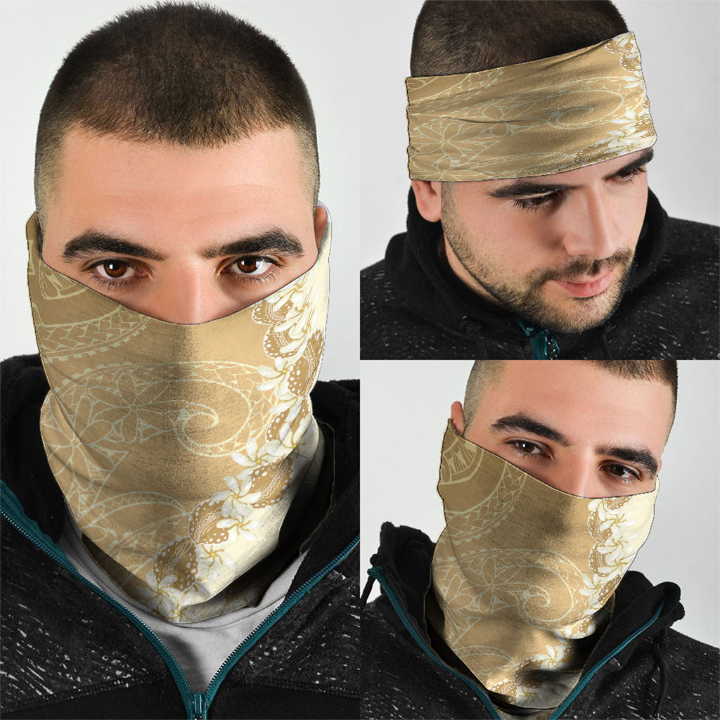 Heiva i Tahiti Neck Gaiter Tahitian Tiare Maori Cowrie Lei Brown LT14 - Polynesian Pride