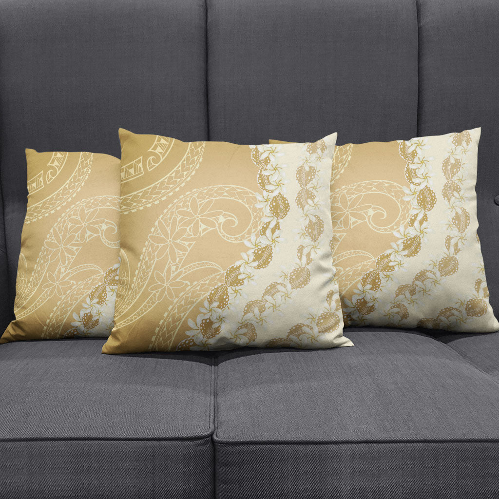 Heiva i Tahiti Pillow Cover Tahitian Tiare Maori Cowrie Lei Brown LT14 - Polynesian Pride