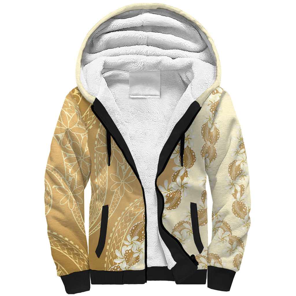 Heiva i Tahiti Sherpa Hoodie Tahitian Tiare Maori Cowrie Lei Brown LT14 Unisex Brown - Polynesian Pride