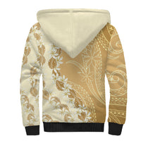 Heiva i Tahiti Sherpa Hoodie Tahitian Tiare Maori Cowrie Lei Brown LT14 - Polynesian Pride