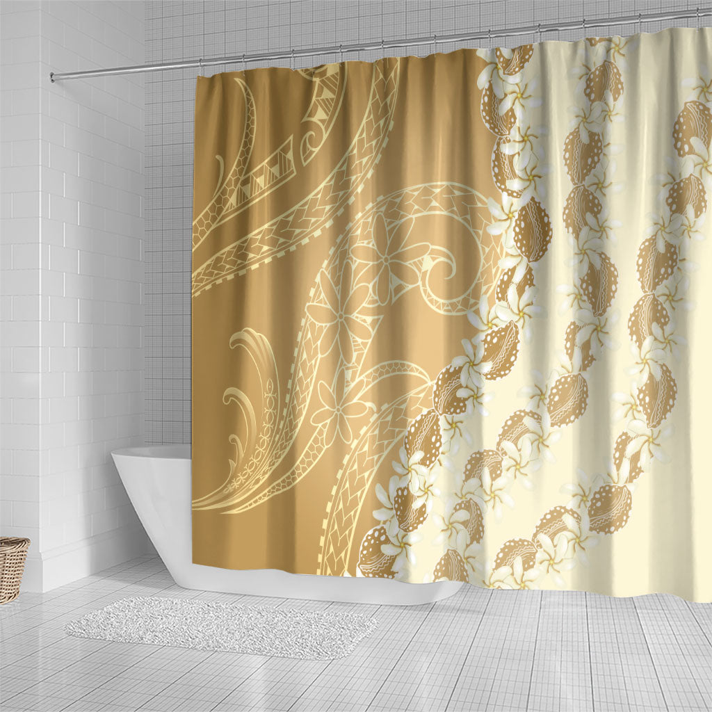 Heiva i Tahiti Shower Curtain Tahitian Tiare Maori Cowrie Lei Brown LT14 - Polynesian Pride