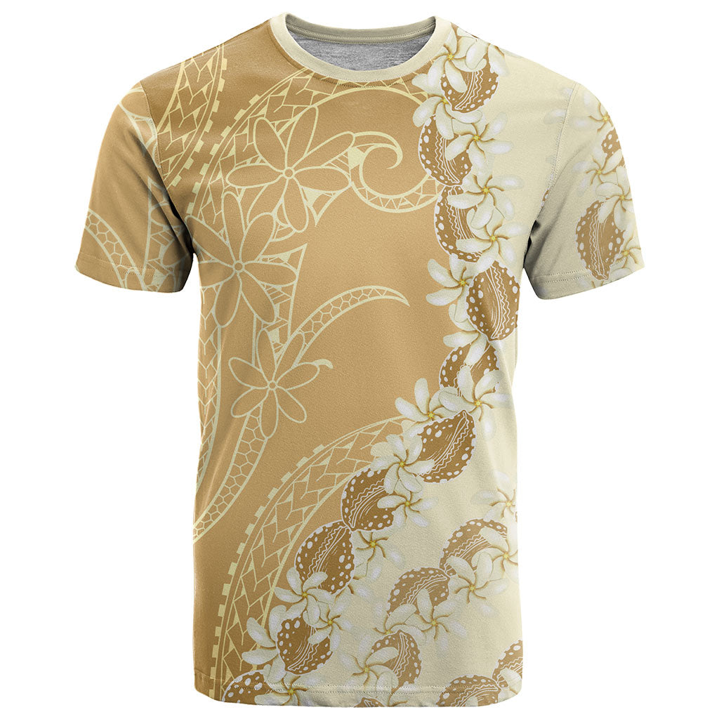 Heiva i Tahiti T Shirt Tahitian Tiare Maori Cowrie Lei Brown