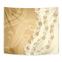 Heiva i Tahiti Tapestry Tahitian Tiare Maori Cowrie Lei Brown