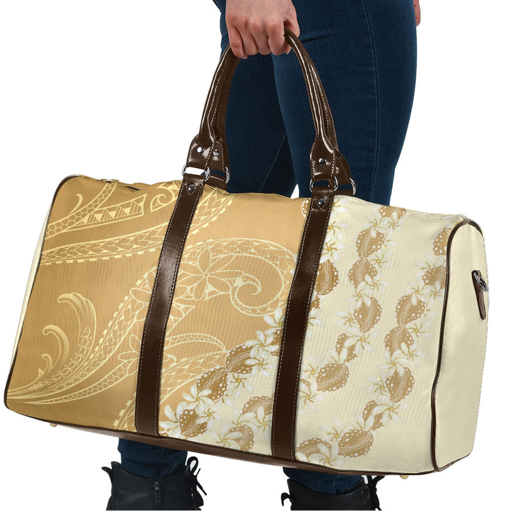 Heiva i Tahiti Travel Bag Tahitian Tiare Maori Cowrie Lei Brown LT14 - Polynesian Pride