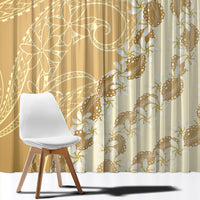 Heiva i Tahiti Window Curtain Tahitian Tiare Maori Cowrie Lei Brown LT14 - Polynesian Pride