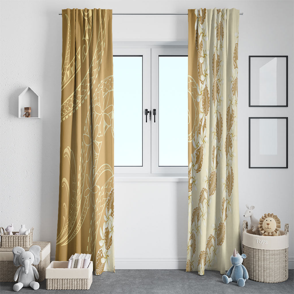 Heiva i Tahiti Window Curtain Tahitian Tiare Maori Cowrie Lei Brown LT14 - Polynesian Pride