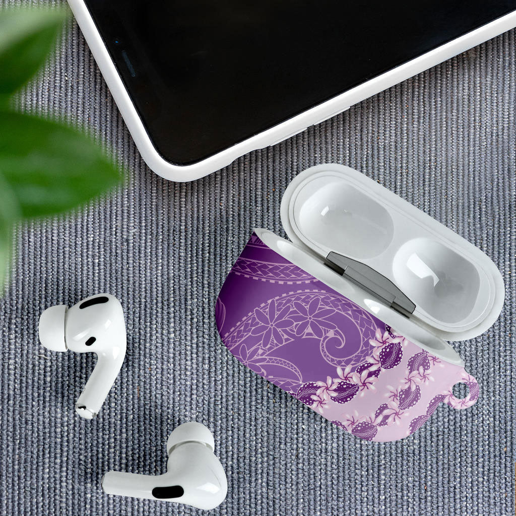Heiva i Tahiti AirPods Case Tahitian Tiare Maori Cowrie Lei Purple LT14 - Polynesian Pride