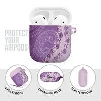 Heiva i Tahiti AirPods Case Tahitian Tiare Maori Cowrie Lei Purple LT14 - Polynesian Pride