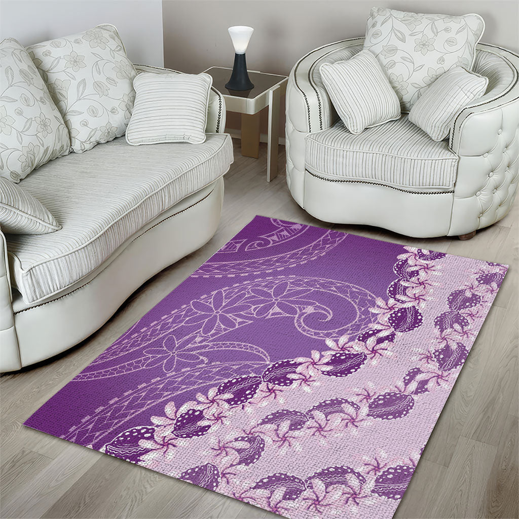 Heiva i Tahiti Area Rug Tahitian Tiare Maori Cowrie Lei Purple LT14 - Polynesian Pride