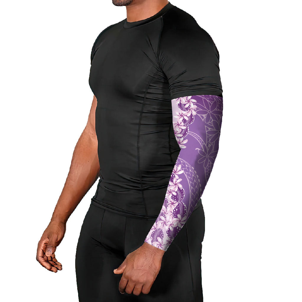 Heiva i Tahiti Arm Sleeves Tahitian Tiare Maori Cowrie Lei Purple LT14 - Polynesian Pride