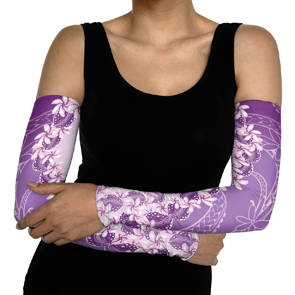 Heiva i Tahiti Arm Sleeves Tahitian Tiare Maori Cowrie Lei Purple LT14 - Polynesian Pride