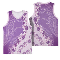 Heiva i Tahiti Basketball Jersey Tahitian Tiare Maori Cowrie Lei Purple LT14 - Polynesian Pride