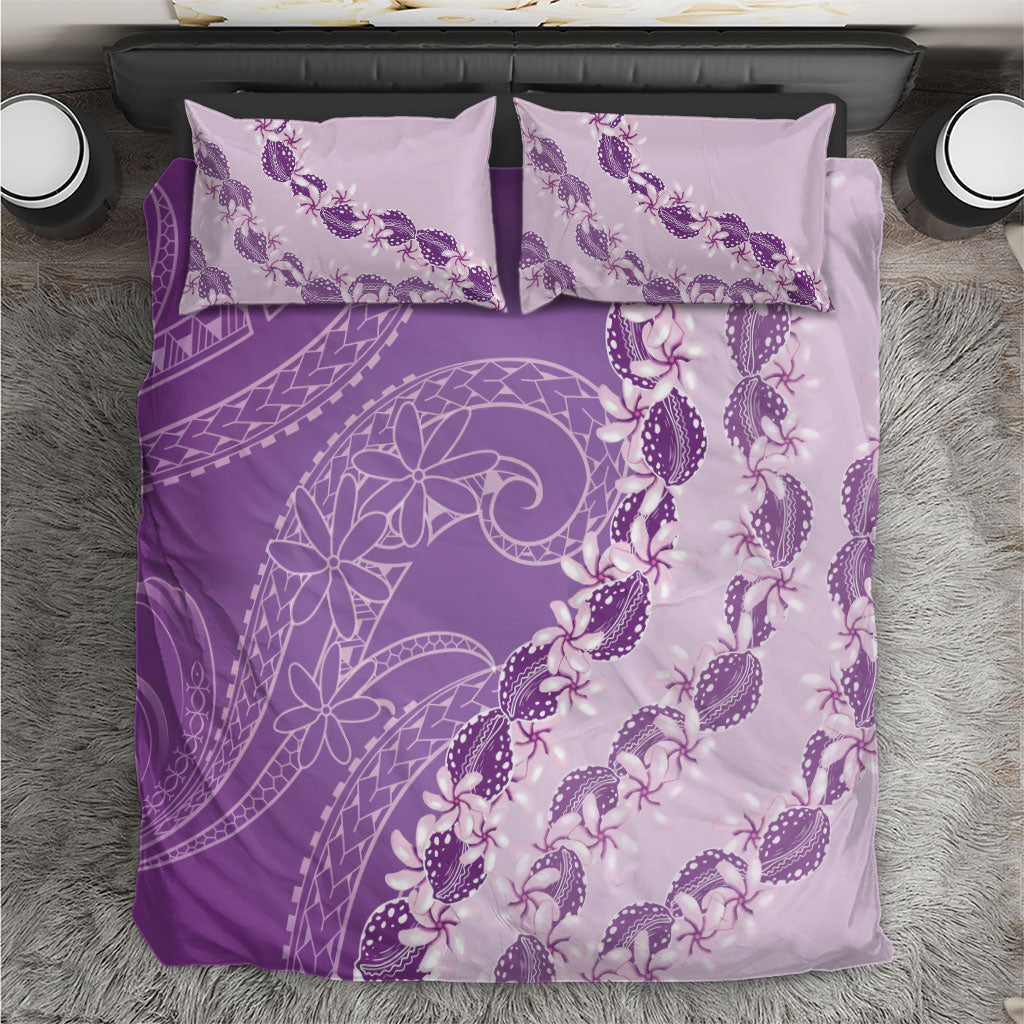 Heiva i Tahiti Bedding Set Tahitian Tiare Maori Cowrie Lei Purple LT14 Purple - Polynesian Pride