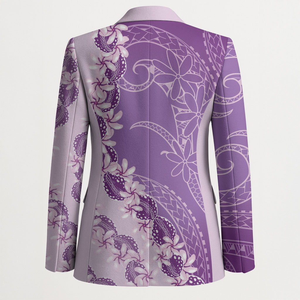 Heiva i Tahiti Blazer Tahitian Tiare Maori Cowrie Lei Purple LT14 - Polynesian Pride