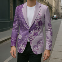 Heiva i Tahiti Blazer Tahitian Tiare Maori Cowrie Lei Purple LT14 - Polynesian Pride
