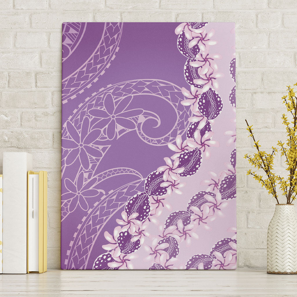Heiva i Tahiti Canvas Wall Art Tahitian Tiare Maori Cowrie Lei Purple