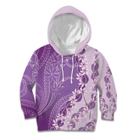 Heiva i Tahiti Kid Hoodie Tahitian Tiare Maori Cowrie Lei Purple LT14 Hoodie Purple - Polynesian Pride