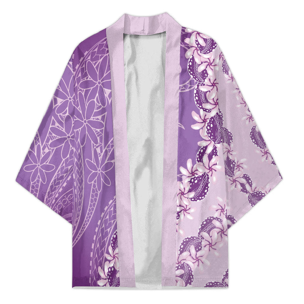 Heiva i Tahiti Kimono Tahitian Tiare Maori Cowrie Lei Purple LT14 Unisex Purple - Polynesian Pride