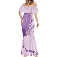 Heiva i Tahiti Mermaid Dress Tahitian Tiare Maori Cowrie Lei Purple LT14 - Polynesian Pride