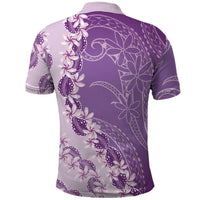 Heiva i Tahiti Polo Shirt Tahitian Tiare Maori Cowrie Lei Purple LT14 - Polynesian Pride