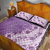 Heiva i Tahiti Quilt Bed Set Tahitian Tiare Maori Cowrie Lei Purple LT14 - Polynesian Pride