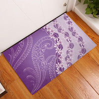 Heiva i Tahiti Rubber Doormat Tahitian Tiare Maori Cowrie Lei Purple LT14 - Polynesian Pride