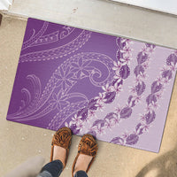 Heiva i Tahiti Rubber Doormat Tahitian Tiare Maori Cowrie Lei Purple LT14 - Polynesian Pride