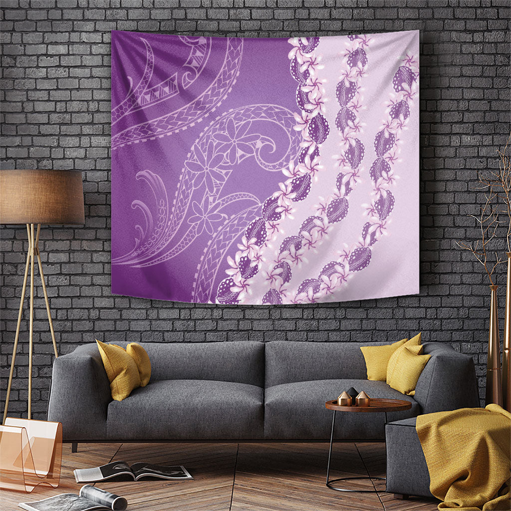 Heiva i Tahiti Tapestry Tahitian Tiare Maori Cowrie Lei Purple LT14 Purple - Polynesian Pride