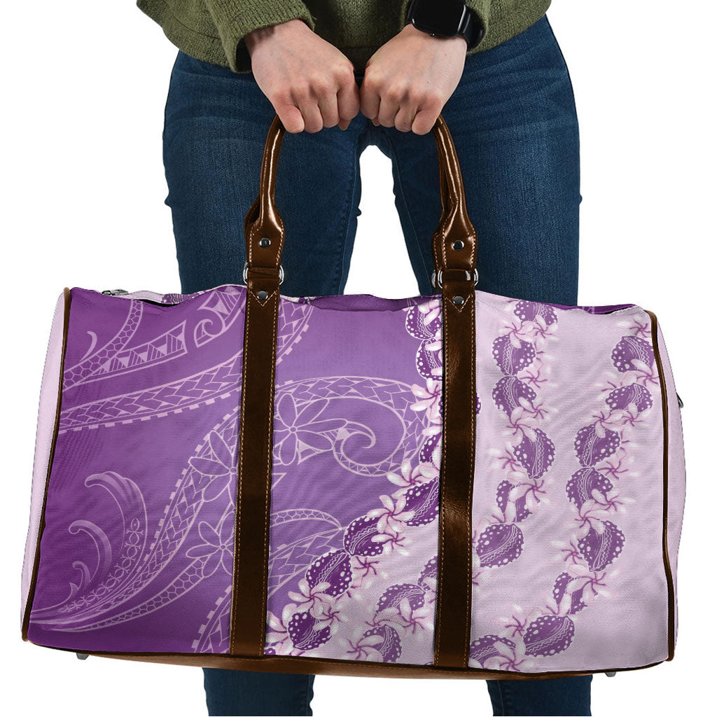 Heiva i Tahiti Travel Bag Tahitian Tiare Maori Cowrie Lei Purple