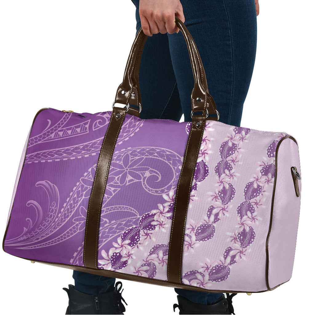 Heiva i Tahiti Travel Bag Tahitian Tiare Maori Cowrie Lei Purple LT14 - Polynesian Pride