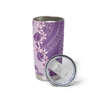 Heiva i Tahiti Tumbler Cup Tahitian Tiare Maori Cowrie Lei Purple LT14 - Polynesian Pride