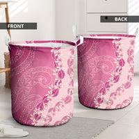 Heiva i Tahiti Laundry Basket Tahitian Tiare Maori Cowrie Lei Pink LT14 - Polynesian Pride