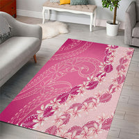 Heiva i Tahiti Area Rug Tahitian Tiare Maori Cowrie Lei Pink LT14 - Polynesian Pride