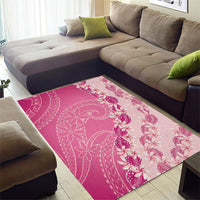 Heiva i Tahiti Area Rug Tahitian Tiare Maori Cowrie Lei Pink LT14 - Polynesian Pride