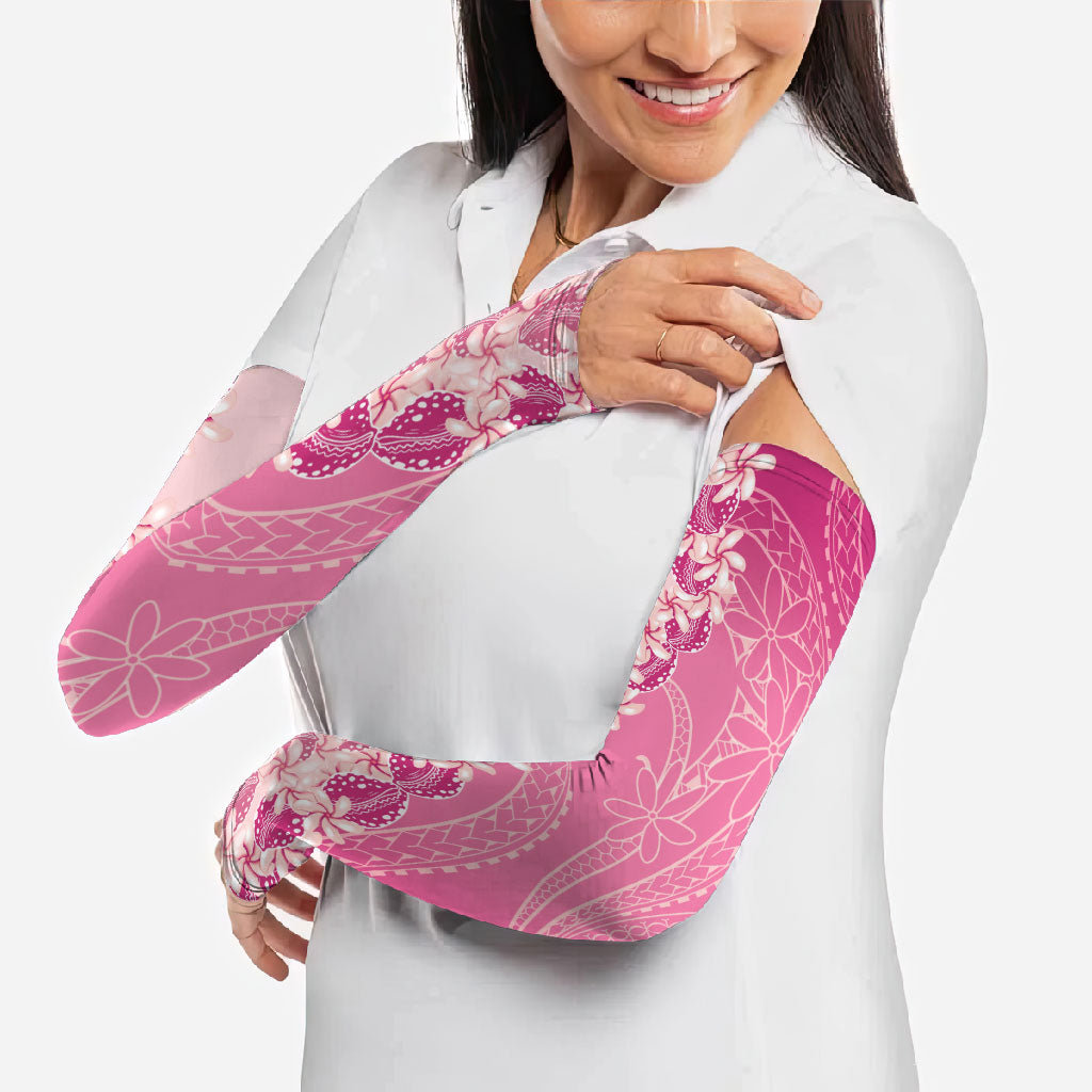 Heiva i Tahiti Arm Sleeves Tahitian Tiare Maori Cowrie Lei Pink LT14 - Polynesian Pride