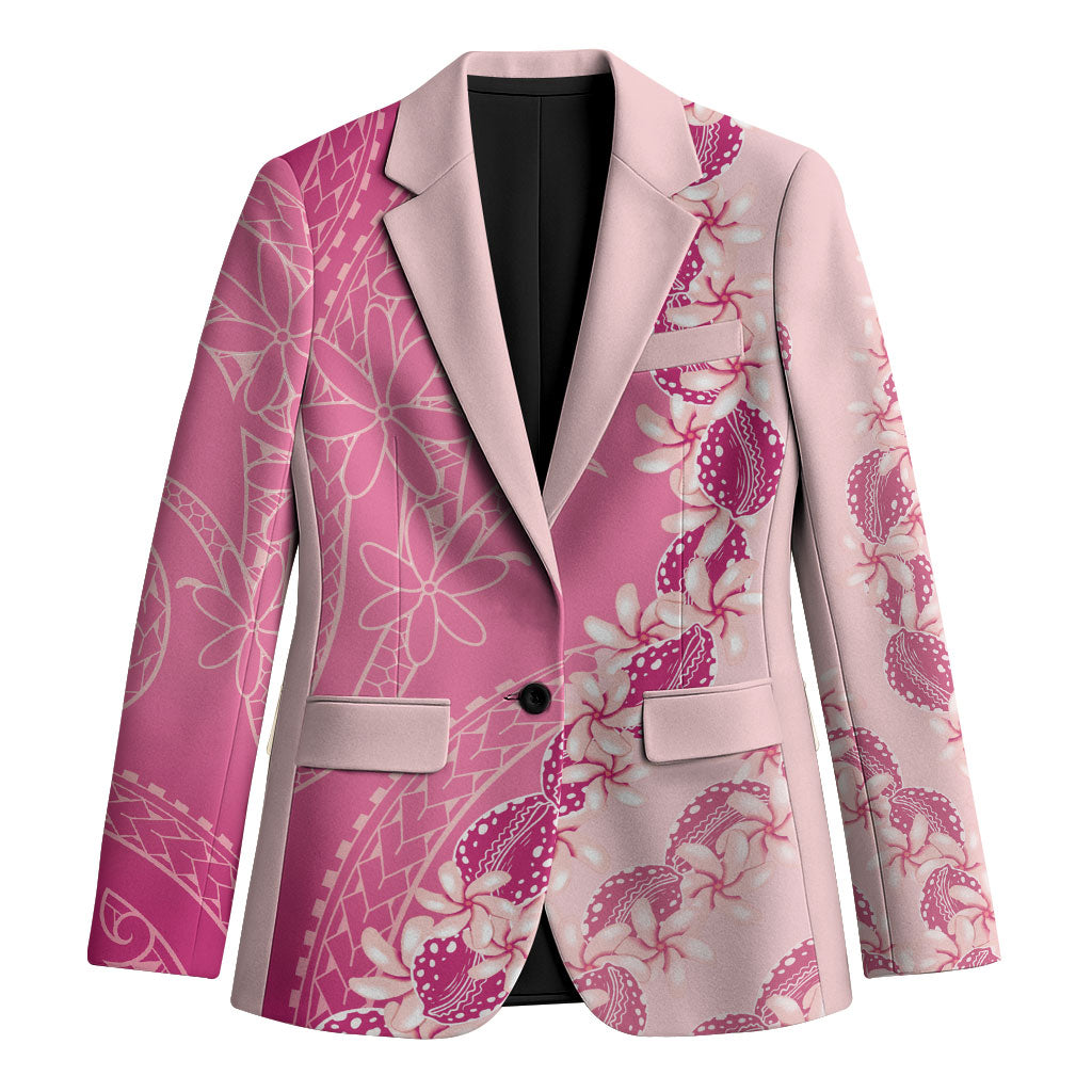 Heiva i Tahiti Blazer Tahitian Tiare Maori Cowrie Lei Pink LT14 Unisex Pink - Polynesian Pride