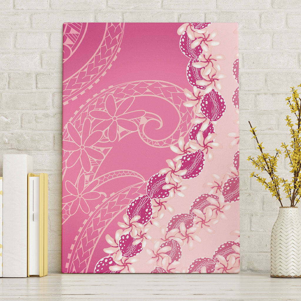 Heiva i Tahiti Canvas Wall Art Tahitian Tiare Maori Cowrie Lei Pink LT14 Without Frame Pink - Polynesian Pride