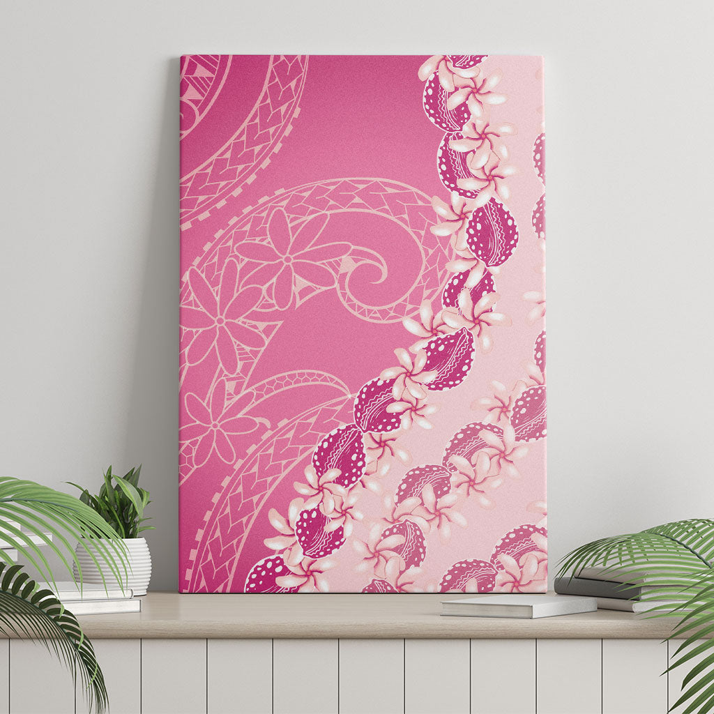 Heiva i Tahiti Canvas Wall Art Tahitian Tiare Maori Cowrie Lei Pink LT14 - Polynesian Pride