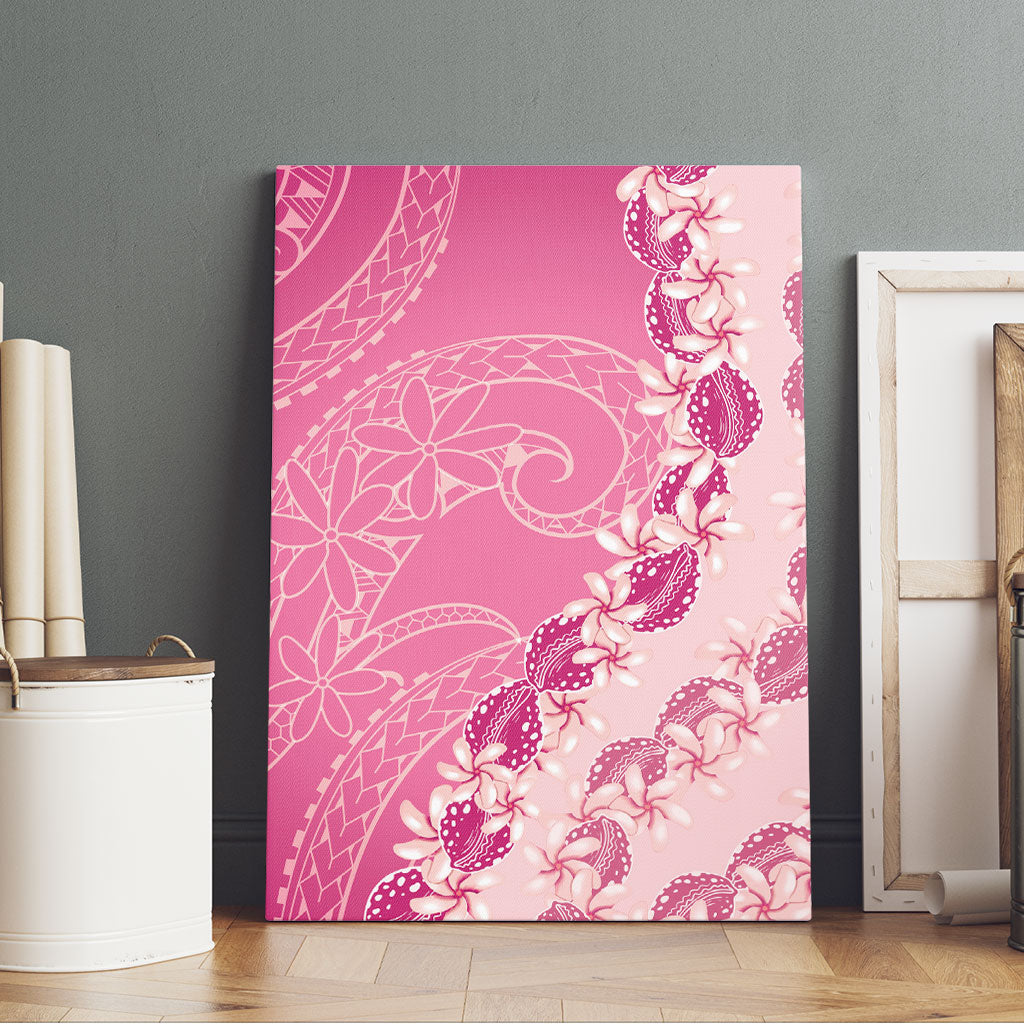 Heiva i Tahiti Canvas Wall Art Tahitian Tiare Maori Cowrie Lei Pink LT14 - Polynesian Pride