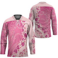 Heiva i Tahiti Hockey Jersey Tahitian Tiare Maori Cowrie Lei Pink LT14 - Polynesian Pride