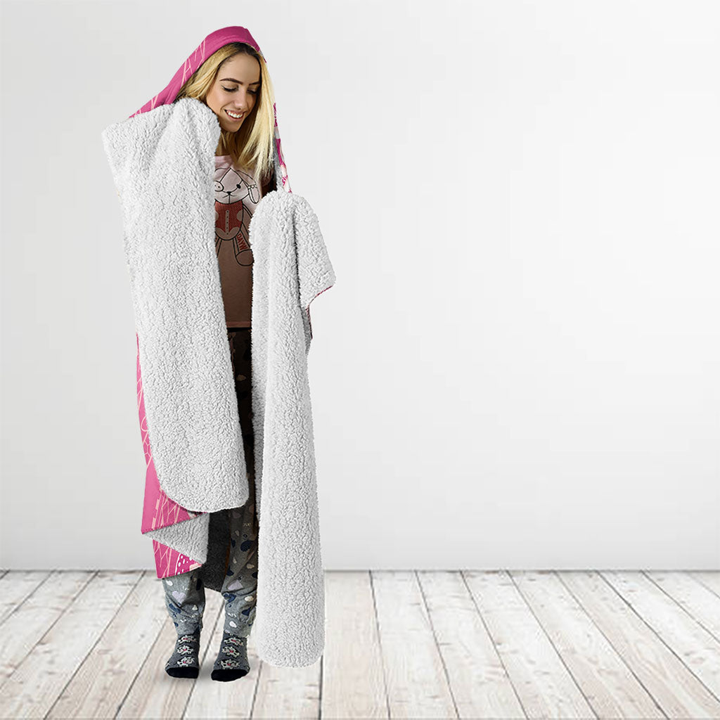 Heiva i Tahiti Hooded Blanket Tahitian Tiare Maori Cowrie Lei Pink LT14 - Polynesian Pride