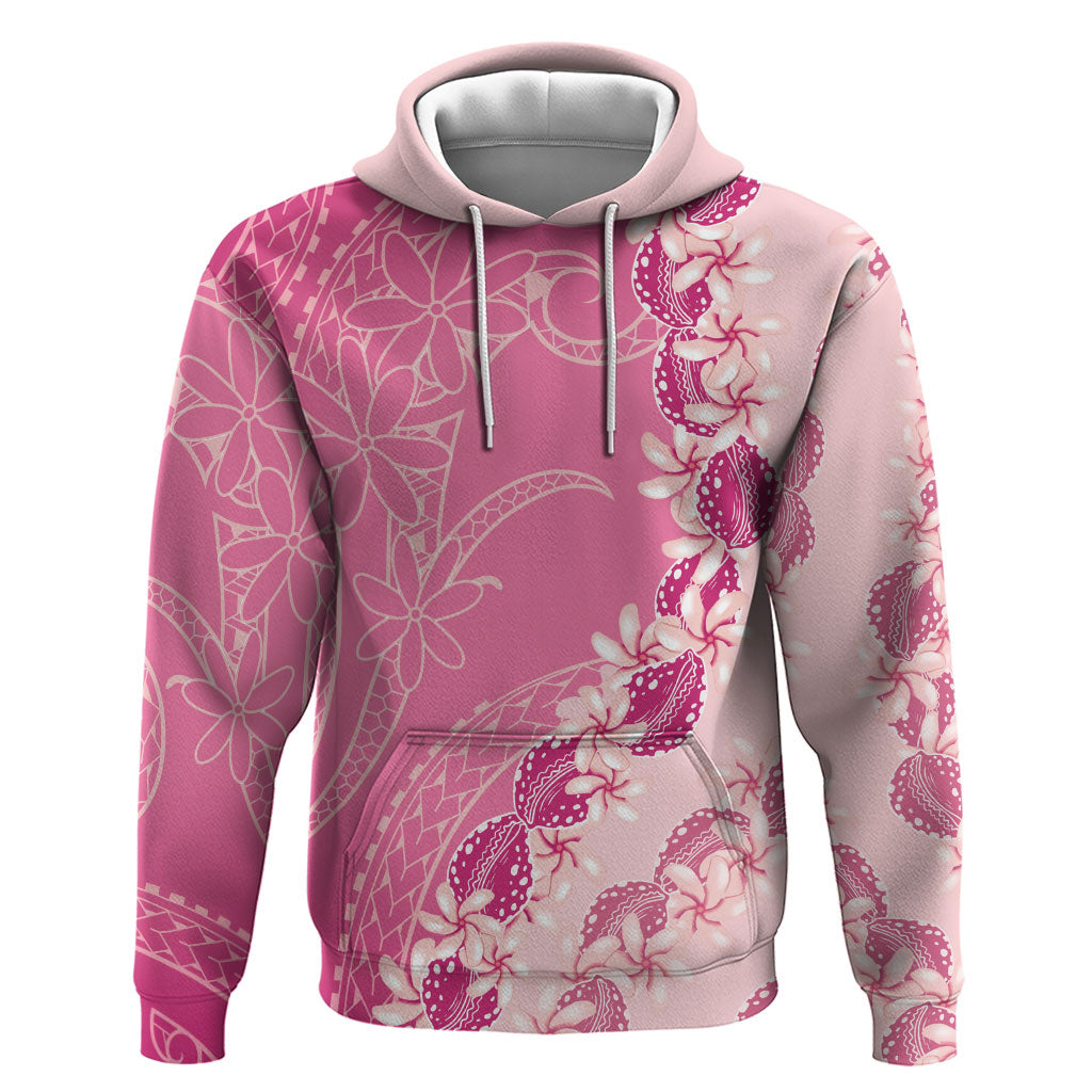 Heiva i Tahiti Hoodie Tahitian Tiare Maori Cowrie Lei Pink LT14 Pullover Hoodie Pink - Polynesian Pride