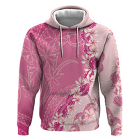 Heiva i Tahiti Hoodie Tahitian Tiare Maori Cowrie Lei Pink LT14 Pullover Hoodie Pink - Polynesian Pride