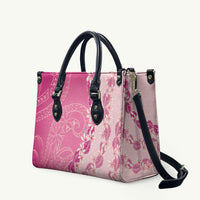 Heiva i Tahiti Leather Bag Tahitian Tiare Maori Cowrie Lei Pink LT14 Pink - Polynesian Pride