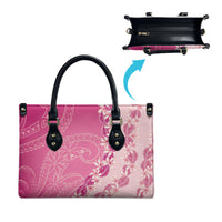 Heiva i Tahiti Leather Bag Tahitian Tiare Maori Cowrie Lei Pink LT14 - Polynesian Pride