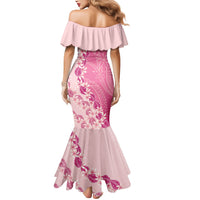 Heiva i Tahiti Mermaid Dress Tahitian Tiare Maori Cowrie Lei Pink LT14 - Polynesian Pride