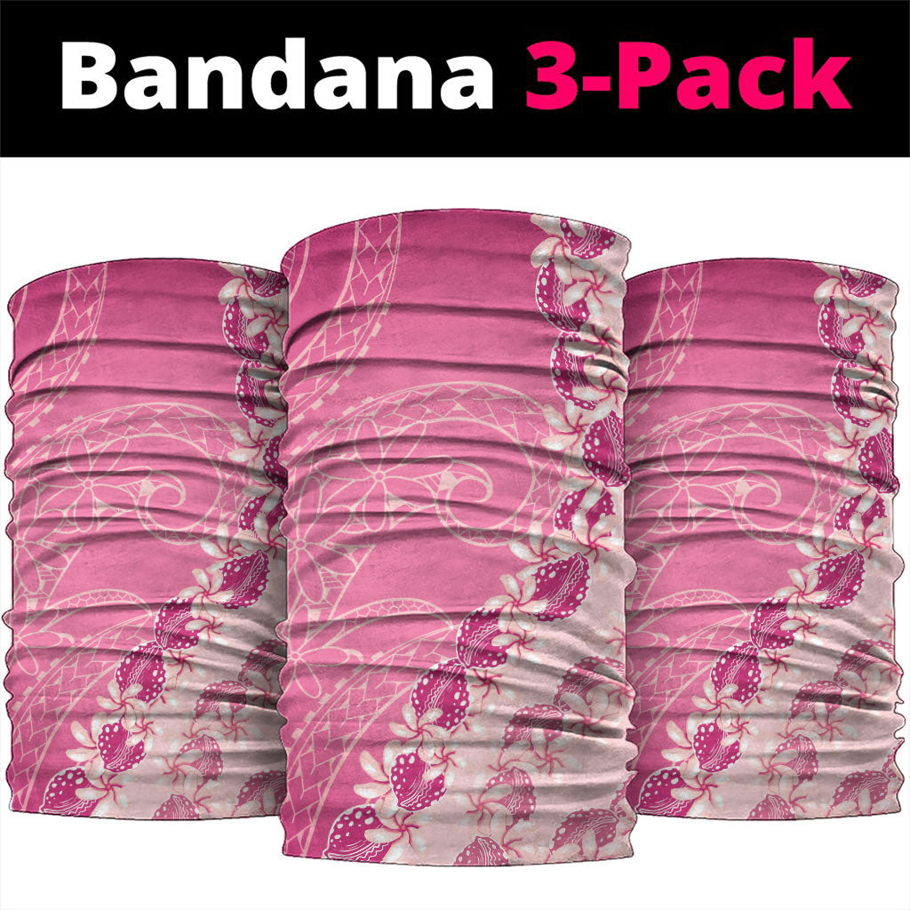 Heiva i Tahiti Neck Gaiter Tahitian Tiare Maori Cowrie Lei Pink LT14 package One Size: 25*50cm Pink - Polynesian Pride