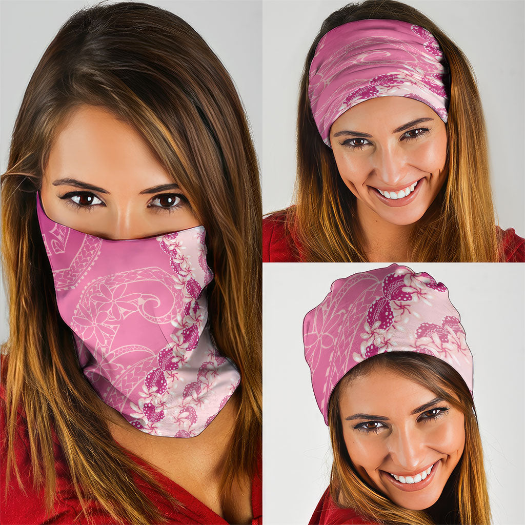 Heiva i Tahiti Neck Gaiter Tahitian Tiare Maori Cowrie Lei Pink LT14 - Polynesian Pride